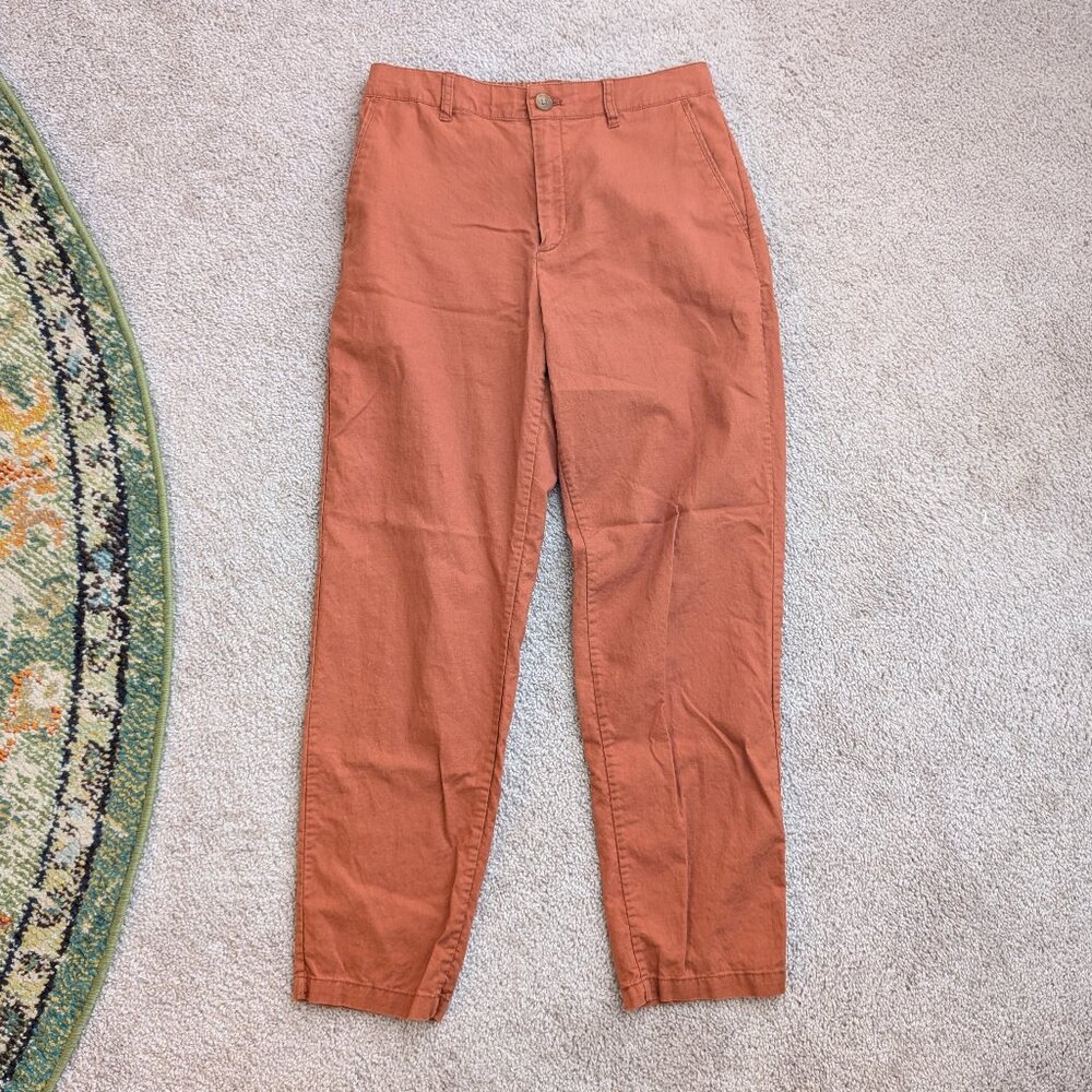 Uniqlo Rust Orange High-Rise Trousers